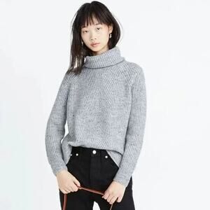 Madewell Women's Donegal Mercer Turtleneck Sweater in Coziest Yarn Size XS
